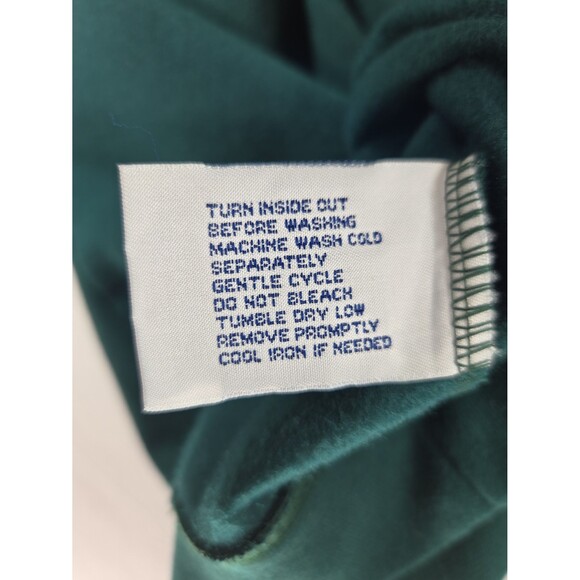 VTG Bobbie Brooks Pumpkins Embroidered Sweatshirt Mock Neck Green Women's Large - Picture 6 of 8